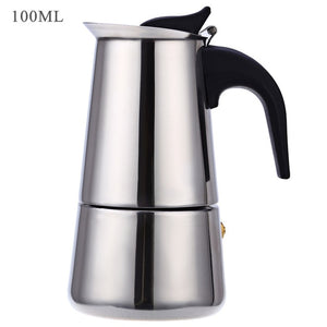 Sleek Stainless Steel Mocha Coffee Percolator Stove (4 sizes)
